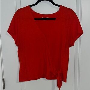 MADEWELL Texture & Thread Wrap Top - Persimmon